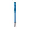 Kugelschreiber Avalon Transparent mit Metallspitze Blau Weiss-Blau Weiss | 1-farbiger Siebdruck | 90° vom Clip | 50 mm x 25 mm | Nicht verfügbar