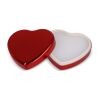 Lippenbalsam in Flacher metallischer Herzformdose Rot Weiß | ohne Werbeanbringung | Nicht verfügbar | Nicht verfügbar