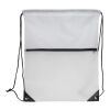 Kordelzugtasche 210T R-PET mit Reißverschluss Weiss | ohne Werbeanbringung | Nicht verfügbar | Nicht verfügbar | Nicht verfügbar