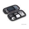 rPET PU-beschichtete 210D Kyra-Organizer-Etui 20 x 11,5 x 2 cm Schwarz