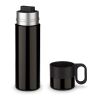 Isolierflasche mit Becher 500ml Schwarz