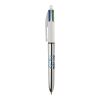 BIC® 4 Colours Shine Kugelschreiber Weiß-silber