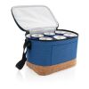 Two-Tone Kühltasche mit Korkdetails blau | ohne Werbeanbringung | Nicht verfügbar | Nicht verfügbar | Nicht verfügbar