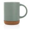 Keramikbecher mit Korkboden, 280ml grün | ohne Werbeanbringung | Nicht verfügbar | Nicht verfügbar