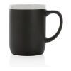 Keramiktasse mit weißem Rand, 300ml schwarz-weiß