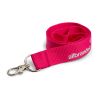 Polyester Schlüsselband PMS Wunschfarbe | ohne Werbeanbringung | 15 mm | Runder Karabiner | Metall-Verschluss | Ohne Safetyclip | Ausweishülle hoch
