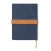 VINGA Bosler Notizbuch aus RCS recyceltem Canvas navy blau