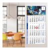 4-Monatskalender Einblatt Logic 4 Post A EXPRESS Design-Kalendarium Blau | 300 × 600 mm | ohne Werbeanbringung