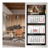 3-Monatskalender Mehrblock Profil 3 EXPRESS Schrift modern Hellgrau | 330 × 700 mm | ohne Werbeanbringung