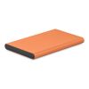 Powerbank 4000 mAh mit Gehäuse aus Aluminium orange