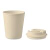 Becher recyceltes PP 300 ml mit Trinkdeckel beige | ohne Werbeanbringung | Nicht verfügbar | Nicht verfügbar