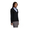 Golden Damen-Strickjacke mit V-Ausschnitt schwarz | L