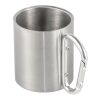 Doppelwandiger Kaffeebecher Carbine aus Edelstahl 185 ml Silber