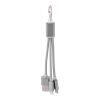 USB-Aufladekabel 'Choose' aus Aluminium Silber