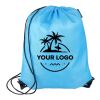 rPET 210D Polyester Rucksack mit Kordelzug Calix Rosa