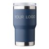 Recycelter Edelstahl-Reisebecher (350 ml) Ayen beige