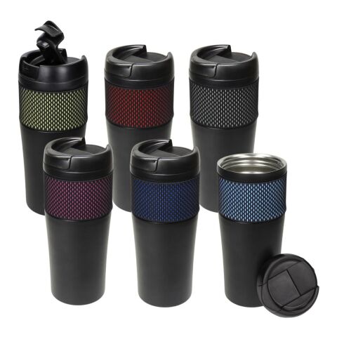 Isolierbecher &quot;Temptation&quot;, groß, mit Manschette schwarz | ohne Werbeanbringung | Nicht verfügbar | Nicht verfügbar