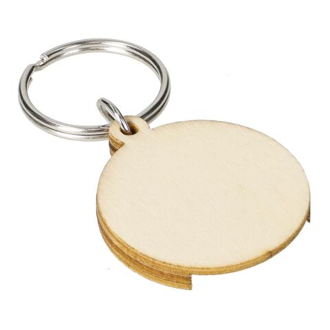 Holzchip-Schlüsselanhänger "Round" natur | ohne Werbeanbringung | Nicht verfügbar | Nicht verfügbar