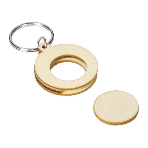 Holzchip-Schlüsselanhänger "Circle" natur | ohne Werbeanbringung | Nicht verfügbar | Nicht verfügbar