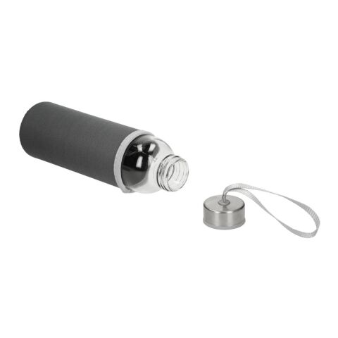 Glasflasche mit Hülle "Pure", 0,5l transparent | ohne Werbeanbringung | Nicht verfügbar | Nicht verfügbar