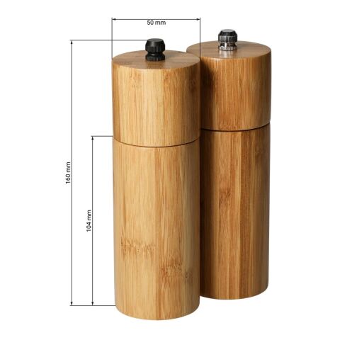 Salz- und Pfeffermühlen-Set "Grind" natur | ohne Werbeanbringung | Nicht verfügbar | Nicht verfügbar