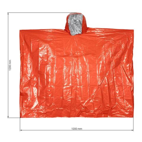 Outdoorponcho "Survival" orange | ohne Werbeanbringung | Nicht verfügbar | Nicht verfügbar