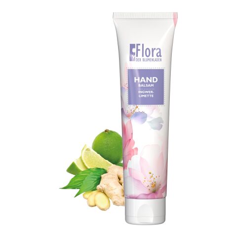 100 ml Tube - Handbalsam &quot;Ingwer-Limette&quot; - FullbodyPrint Weiß | ohne Werbeanbringung