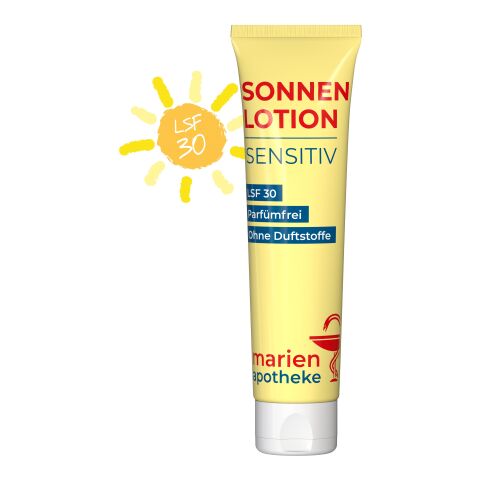100 ml Tube - Sonnenmilch LSF 30 (sensitiv) - FullbodyPrint Weiß | ohne Werbeanbringung