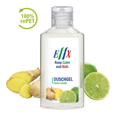 50 ml Flasche - Duschgel Ingwer-Limette - Body Label Transparent | ohne Werbeanbringung