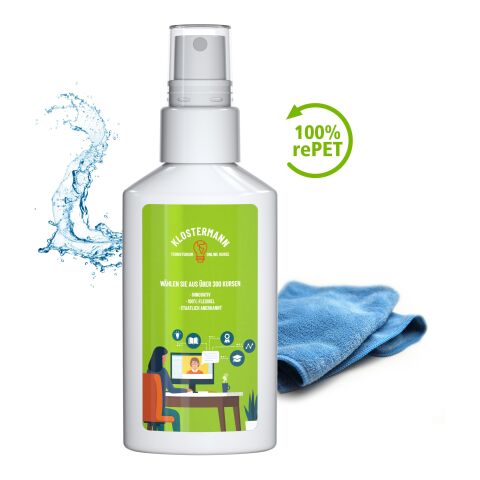 50 ml Spray - Smartphone &amp; Arbeitsplatz-Reiniger - Body Label Weiß | ohne Werbeanbringung