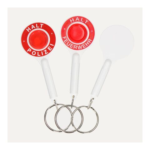 Schlüsselanhänger "Polizeikelle" weiß | ohne Werbeanbringung | Nicht verfügbar | Nicht verfügbar