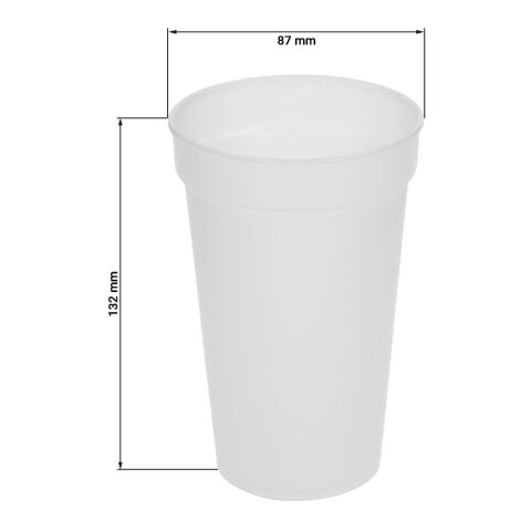Trinkbecher &quot;Pfand&quot; 0,4 l transparent milchig | ohne Werbeanbringung | Nicht verfügbar | Nicht verfügbar