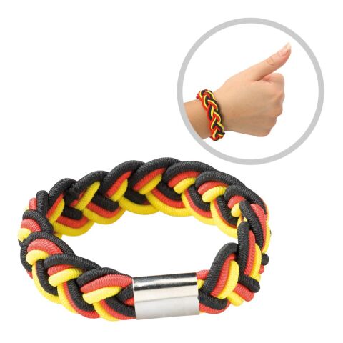 Fanband "Nations" Deutschland-Farben | Gravur | Metallverbindungsstück | 10 mm x 7 mm