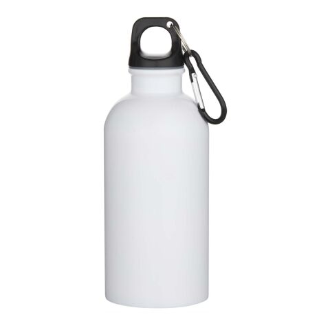 Oregon 400 ml RSC-zertifizierte einwandige Sublimation Trinkflasche aus recyceltem Edelstahl mit Karabinerhaken Standard | weiss | ohne Werbeanbringung | Nicht verfügbar | Nicht verfügbar