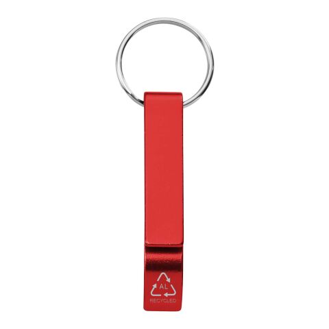 Tao Schlüsselanhänger mit Flaschen- und Dosenöffner aus recyceltem RCS Aluminium Standard | rot | ohne Werbeanbringung | Nicht verfügbar | Nicht verfügbar