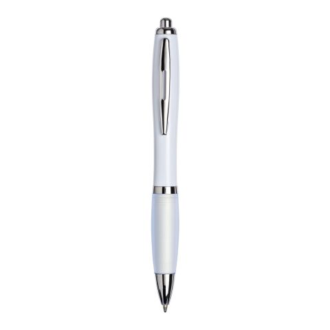 Nash Kugelschreiber mit farbigem Schaft und Griff (schwarze Mine) Priority | weiss | Digitaldruck | Schaft gesamte Länge | 60 mm x 8 mm