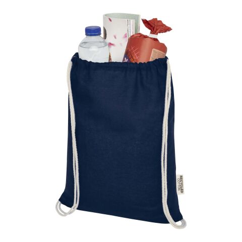 Oregon 140 g/m² Turnbeutel aus GRS recycelter Baumwolle Standard | navy | ohne Werbeanbringung | Nicht verfügbar | Nicht verfügbar | Nicht verfügbar