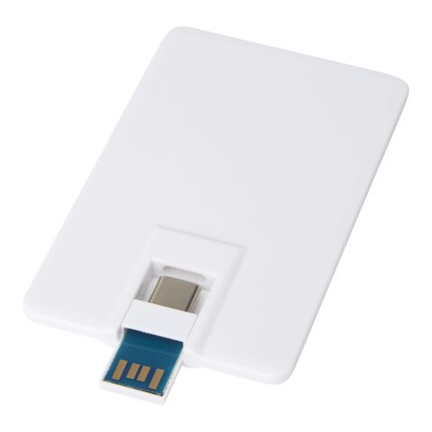 Duo slim 32 GB USB-Stick mit Typ-C und USB-A 3.0 Standard | weiss | ohne Werbeanbringung | Nicht verfügbar | Nicht verfügbar
