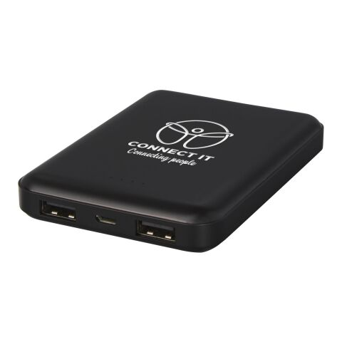 Gleam 5000 mAh ultraflache, Leuchtlogo Powerbank Standard | schwarz | ohne Werbeanbringung | Nicht verfügbar | Nicht verfügbar