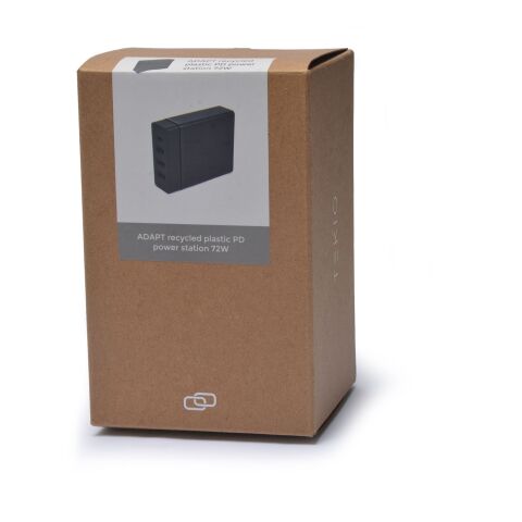 ADAPT PD-Powerstation aus recyceltem Kunststoff, 72W Standard | schwarz | ohne Werbeanbringung | Nicht verfügbar | Nicht verfügbar