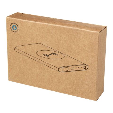 Juice 4000 mAh Typ-C kabellose Powerbank aus recyceltem Aluminium  silber