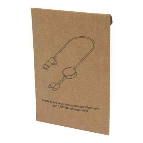 Alasia 30 cm 5-in-1 Kabel aus recyceltem Kunststoff für Datenübertragung und 27W Schnellladung Standard | schwarz | ohne Werbeanbringung | Nicht verfügbar | Nicht verfügbar