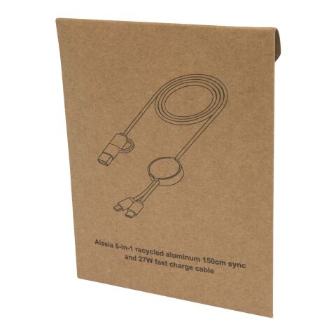 Alasia 150 cm 5-in-1 Kabel aus recyceltem Kunststoff für Datenübertragung und 27W Schnellladung Standard | royalblau | ohne Werbeanbringung | Nicht verfügbar | Nicht verfügbar