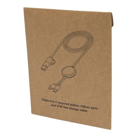 Citala 150 cm 5-in-1 Kabel aus recyceltem Kunststoff für Datenübertragung und 27W Schnellladung Standard | schwarz | ohne Werbeanbringung | Nicht verfügbar | Nicht verfügbar