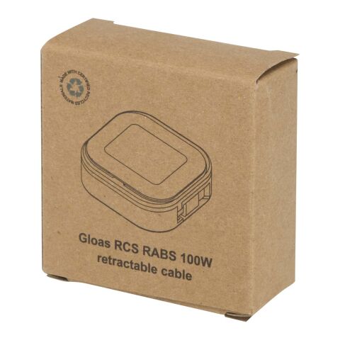 Gloas Aufrollbares 5 in 1 Kabel aus Recyclingmaterial mit Datensynchronisierung und 100 W Schnellladefunktion sowie Smartphone Toolkit Standard | weiss | ohne Werbeanbringung | Nicht verfügbar | Nicht verfügbar