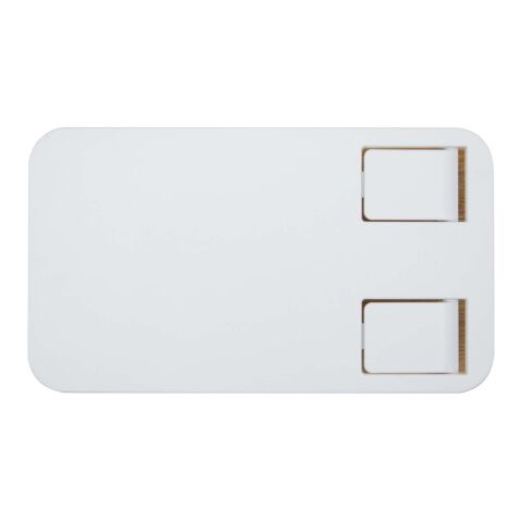 Alfirk Klappbare Smartphonehalterung aus recyceltem Kunststoff mit Bambusdetails Standard | weiss | ohne Werbeanbringung | Nicht verfügbar | Nicht verfügbar