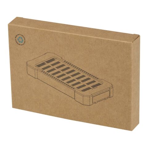 Altair 10 W 5000 mAh robuste Solar Powerbank aus recyceltem Kunststoff mit integrierter Taschenlampe Standard | schwarz | ohne Werbeanbringung | Nicht verfügbar | Nicht verfügbar