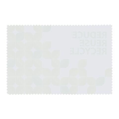 Caro kleines Reinigungstuch aus recyceltem PET Kunststoff weiss | Not applicable | Sublimation | überall, Rücken | 100 mm x 150 mm