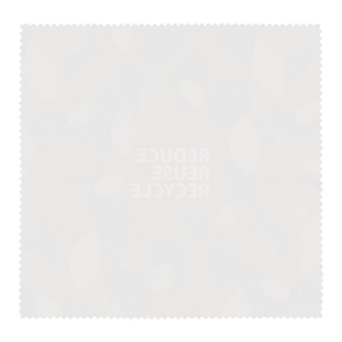 Caro Großes Reinigungstuch aus recyceltem PET weiß | Sublimation | all over, back | 170 mm x 180 mm