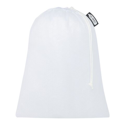 3er-Set recycelter Polyester-Zuziehbeutel weiß | Sublimation | All-over 3. Tasche | 150 mm x 420 mm